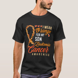 Camiseta Vestir Laranja Para A Consciência Do Cancer Da Leu