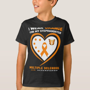 Camiseta Vestir Laranja Para A Esclerose Múltipla Do Stepfi