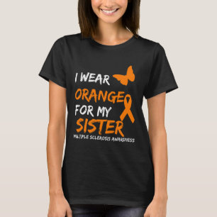 Camiseta Vestir Laranja Para A Minha Irmã Esclerose Múltipl