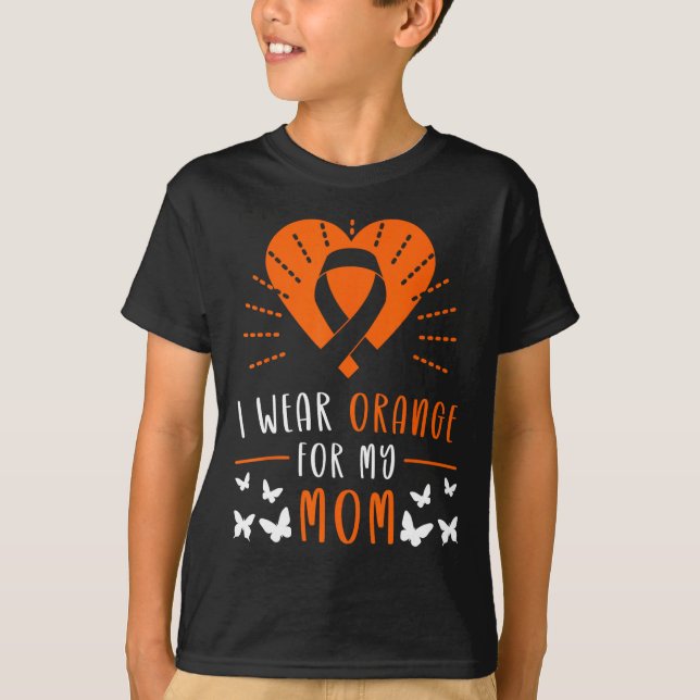 Camiseta Vestir Laranja Para A Minha Mãe Esclerose Múltipla (Frente)