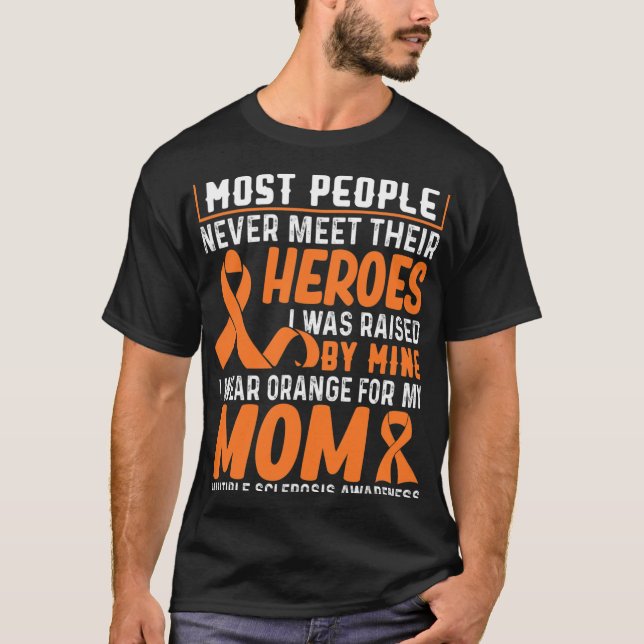 Camiseta Vestir Laranja Para A Minha Mãe Esclerose Múltipla (Frente)