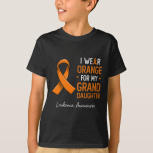 Camiseta Vestir Laranja Para A Minha Neta Awarenes Leucemia