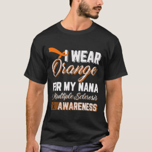 Camiseta Vestir Laranja Para Minha Esclerose Múltipla Nana