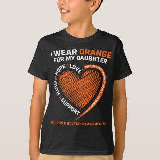 Camiseta Vestir Laranja Para Minha Filha Esclerose Múltipla