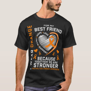 Camiseta Vestir Laranja Para Minha Melhor Amiga Esclerose M