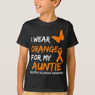 Camiseta Vestir Laranja Para Minha Tia Esclerose Múltipla R
