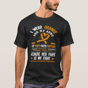 Camiseta Vestir Laranja Para Minha Tia Sra. Multiple Scelro