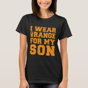 Camiseta Vestir Laranja Para O Meu Filho Cancer De Consciên