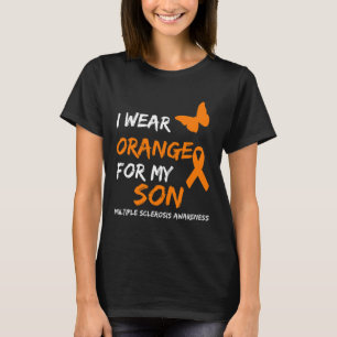 Camiseta Vestir Laranja Para O Meu Filho Fita De Esclerose