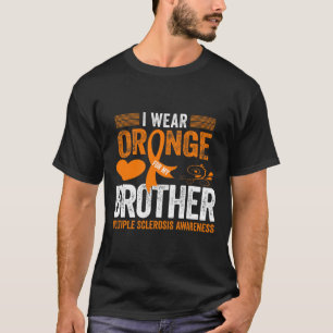 Camiseta Vestir Laranja Para O Meu Irmão Sra. Sclerose Múlt