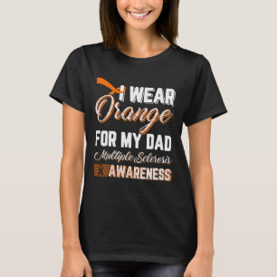 Camiseta Vestir Laranja Para O Meu Pai Esclerose Múltipla