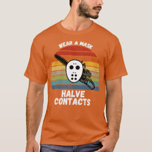 Camiseta Vestir Metade Dos Contatos De Máscara