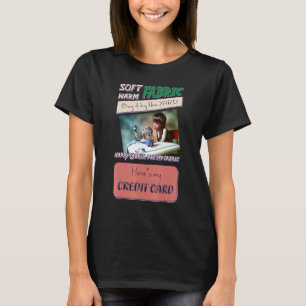 Camiseta Vestir Mulheres Tecido Louco Senhora de Inclinação