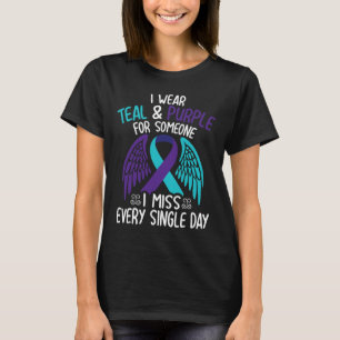 Camiseta Vestir O Teal &amp; Roxo Para Alguém Que Sinto Fal