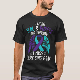 Camiseta Vestir O Teal &amp; Roxo Para Alguém Que Sinto Fal