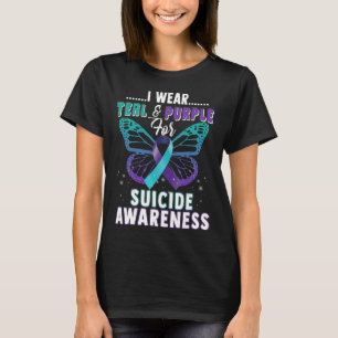 Camiseta Vestir O Teal E As Roxas Apoiam A Consciência Do S