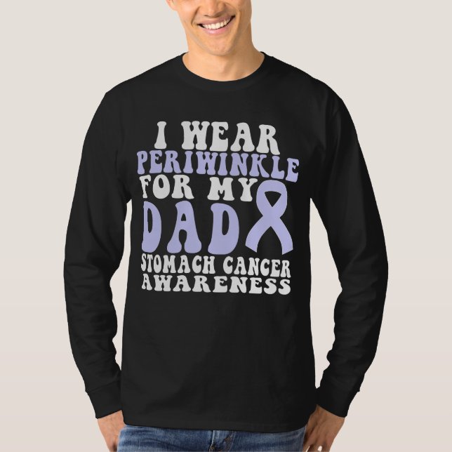 Camiseta Vestir Periwinkle Para O Cancer De Estômago Do Meu (Frente)