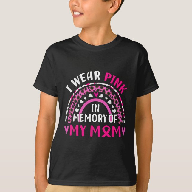 Camiseta Vestir Rosa Em Memória De Minha Mãe Cancer De Mama (Frente)