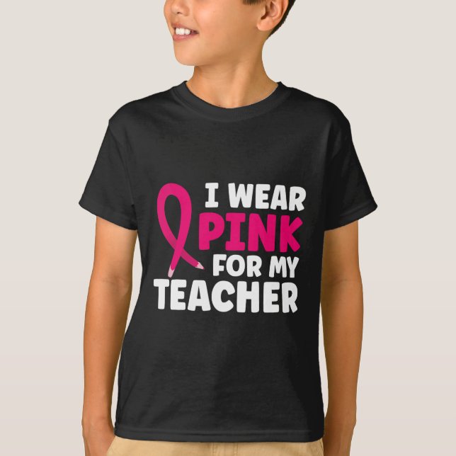 Camiseta Vestir Rosa Para A Consciência Do Cancer Da Mama D (Frente)