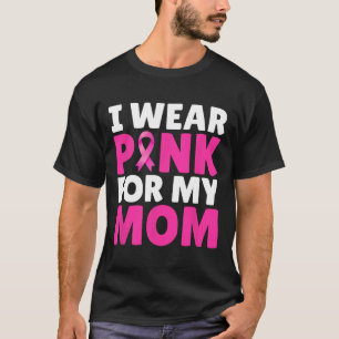 Camiseta Vestir Rosa Para Minha Mãe Cancer Rosa De Consciên
