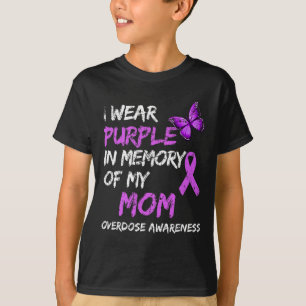 Camiseta Vestir Roxo Em Memória Da Consciência Da Minha Mãe