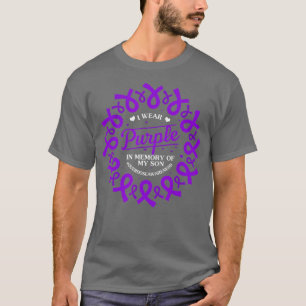 Camiseta Vestir Roxo Em Memória Da Consciência Da Sobredosa