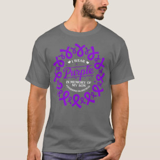 Camiseta Vestir Roxo Em Memória Da Consciência Da Sobredosa