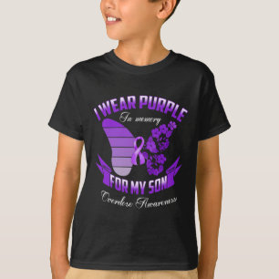 Camiseta Vestir Roxo Na Memória Para Os Awarenes Da Sobredo