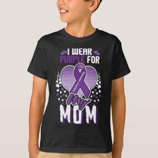 Camiseta Vestir Roxo Para A Consciência Da Mãe Alzheimer