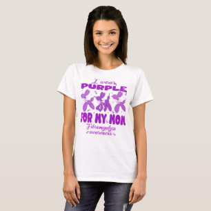 Camiseta Vestir Roxo Para A Fibromialgia Do Cão-Balão Cinto