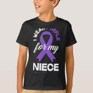 Camiseta Vestir Roxo Para A Minha Onça Fibromialgia Sensibi