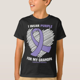 Camiseta Vestir Roxo Para A Sensibilização Do Meu Avô Fibro