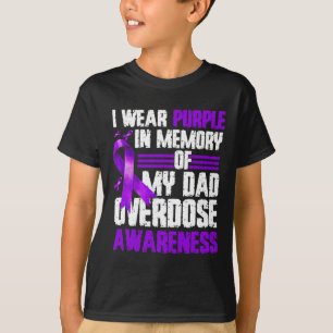 Camiseta Vestir Roxo Para A Sensibilização Para A Sobredosa