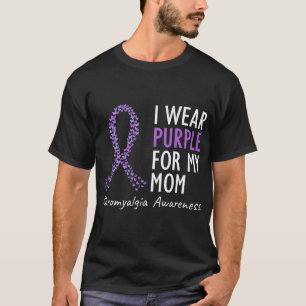 Camiseta Vestir Roxo Para Minha Mãe Fibromialgia, Fíria De 