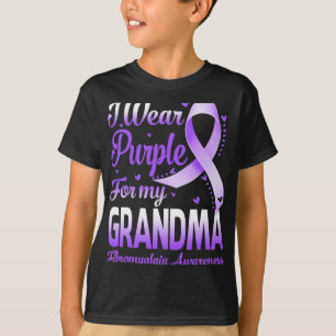 Camiseta Vestir Roxo Para Minha Vovó Fibromialgia Sensibili
