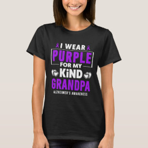Camiseta Vestir Roxo para o meu avô Alzheimerheimer
