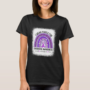 Camiseta Vestir Roxo Para Sensibilização Para Sobredosagem 