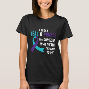 Camiseta Vestir Roxo Teal Para Alguém Que Preveja O Suicídi