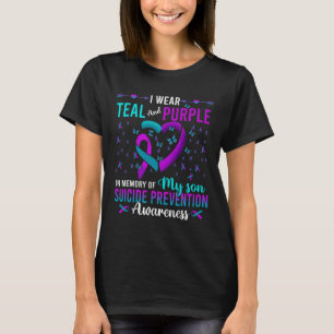 Camiseta Vestir Roxo Teal Para O Meu Filho Prevenção Suicid
