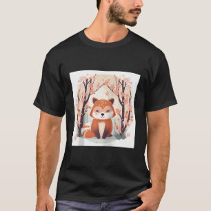 Camiseta Vestir-Se Com A Nossa Panda Vermelha E O Flor De C