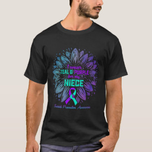 Camiseta Vestir Teal E Roxo Para A Prevenção Do Suicídio Da