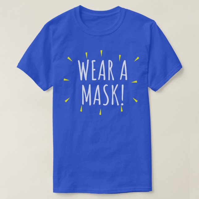 Camiseta Vestir uma máscara (Frente do Design)