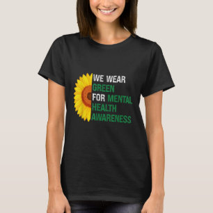 Camiseta Vestir Verde Suporte para Saúde Mental Sensibiliza