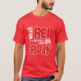 Camiseta Vestir vermelho na sexta-feira