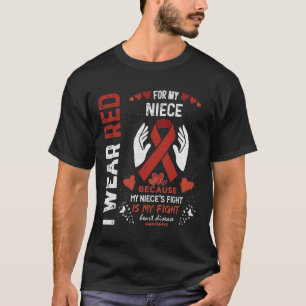 Camiseta Vestir Vermelho Para A Minha Onça Combatendo Doenç