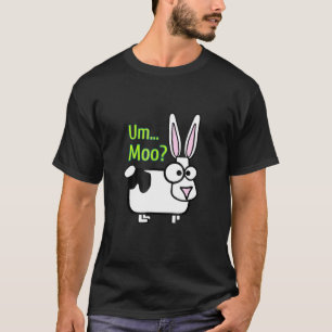 Camiseta Vestuário Bobalhão Um Moo Coelho Vaca