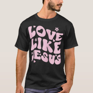 Camiseta Vestuário Cristão Católico Amor Como Jesus Preppy