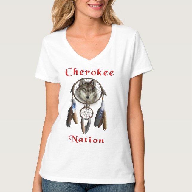 Camiseta Vestuário da nação Cherokee (Frente)