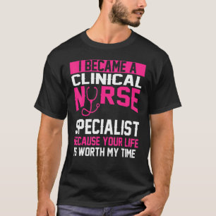 Camiseta Vestuário de Especialista em Enfermagem Clínica Pr