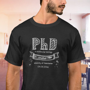 Camiseta vestuário de formatura de doutorado